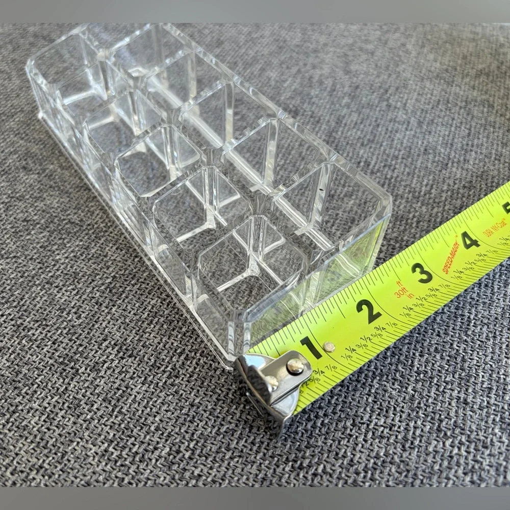 THE CONTAINER STORE 12-Section Luxe Clear Acrylic Lipstick Organizer